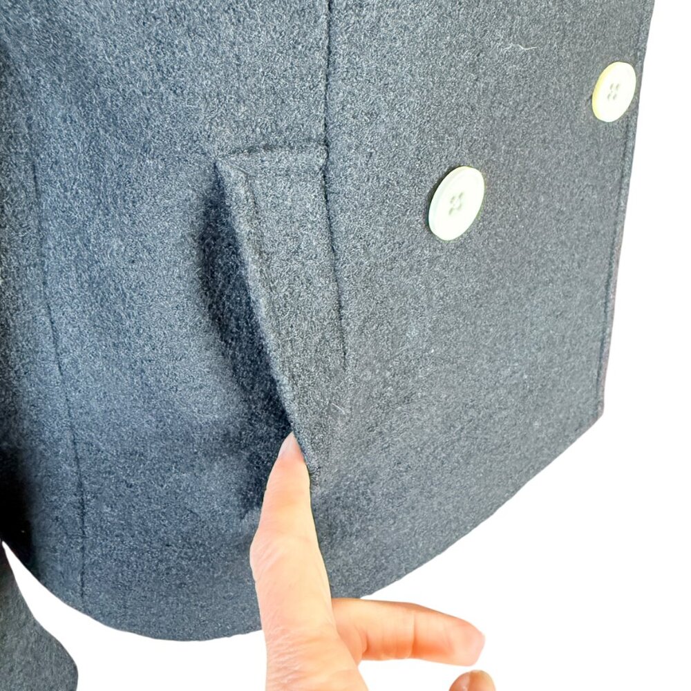 Talbots Black Double Breasted Fully Lined Wool Ja… - image 6